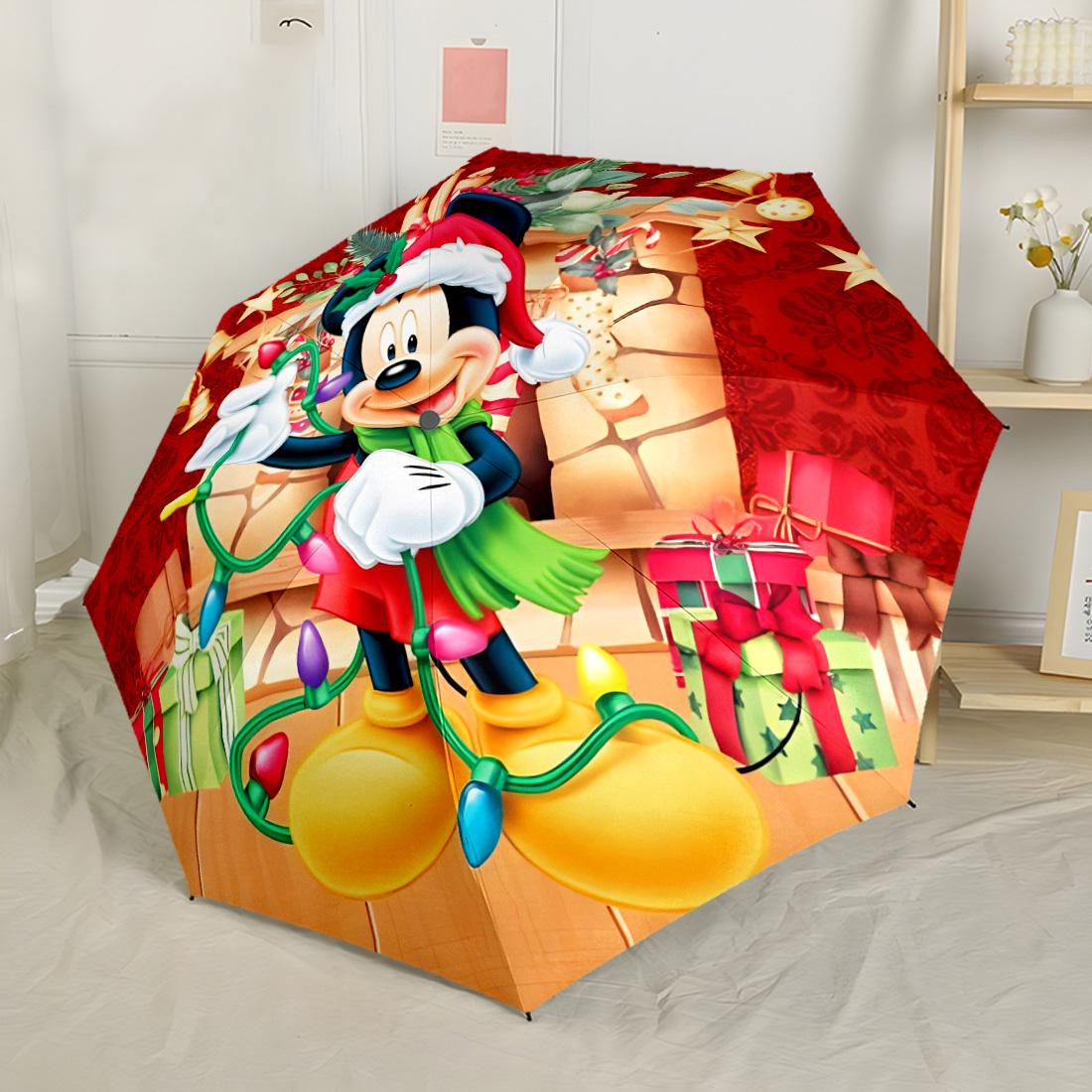 

Автоматична парасолька Minnie Mouse Floral Fantasy Міцний 8-реберний каркас Міцна конструкція Всесезонна парасолька для подорожей Парасолька з яскравим візерунком