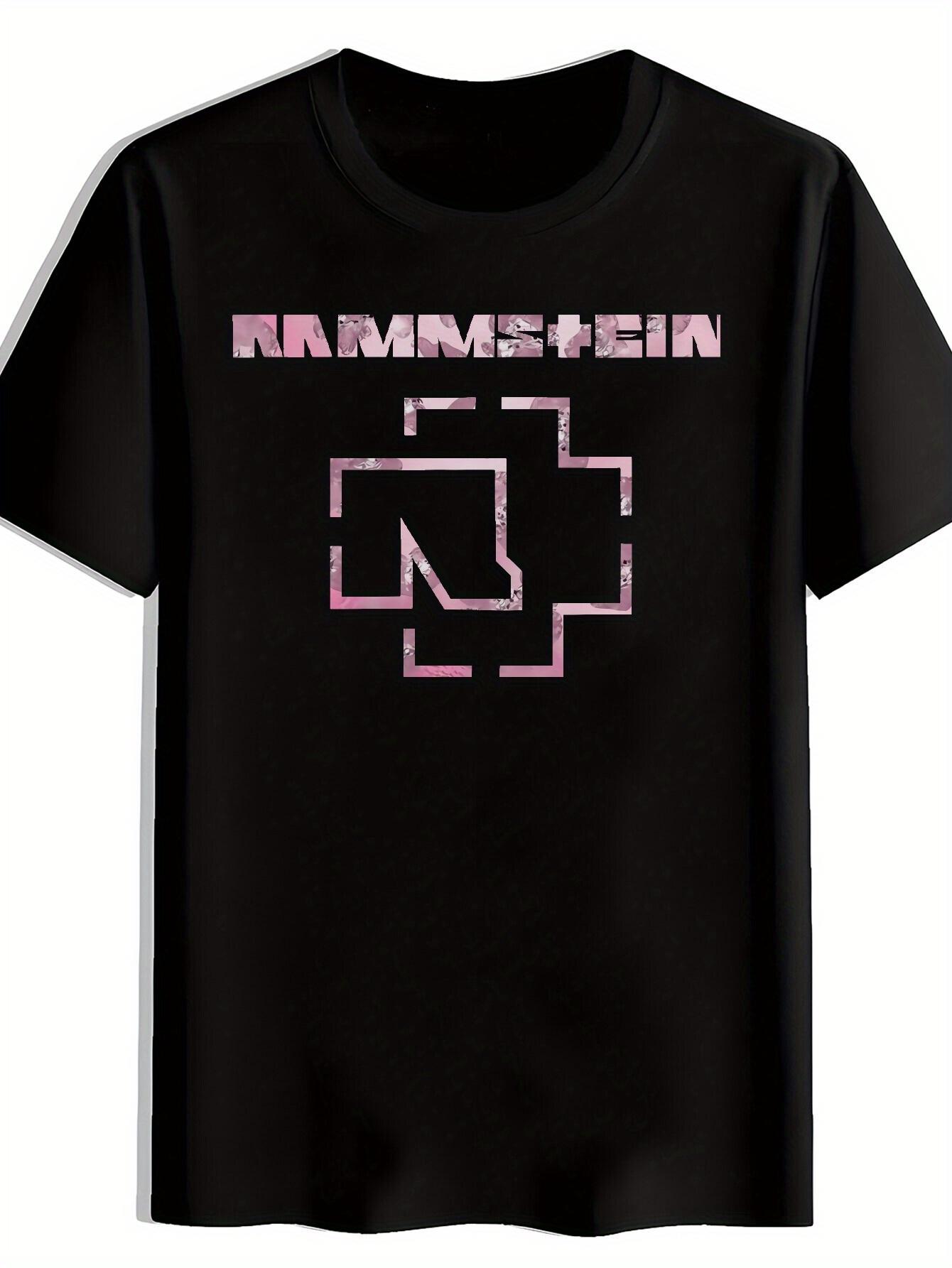 

Vintage Heavy Metal Band Graphic T-shirt - Retro Rock Tee with RAMMSTEIN-like design S
