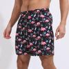 Crazy Muscle Summer Men's Printed Double Layer Plus Size Beach Shorts