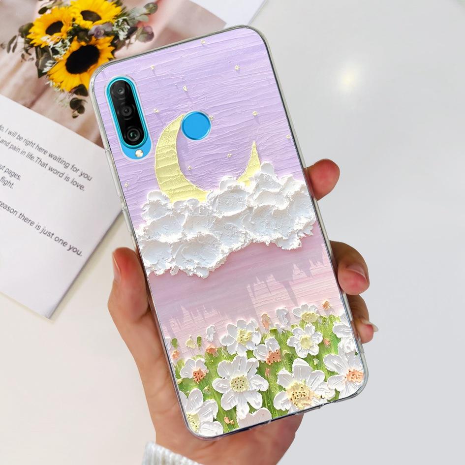 For Huawei P30 Lite Case MAR-LX1M MAR-L21A MAR-LX1A Cute Astronaut Cover Clear Silicone Bumper For Huawei P30 Pro Lite P 30 Capa