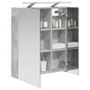 Bathroom Mirror Cabinet with Shelf Concrete Grey 60 x 14.5 x 70 cm