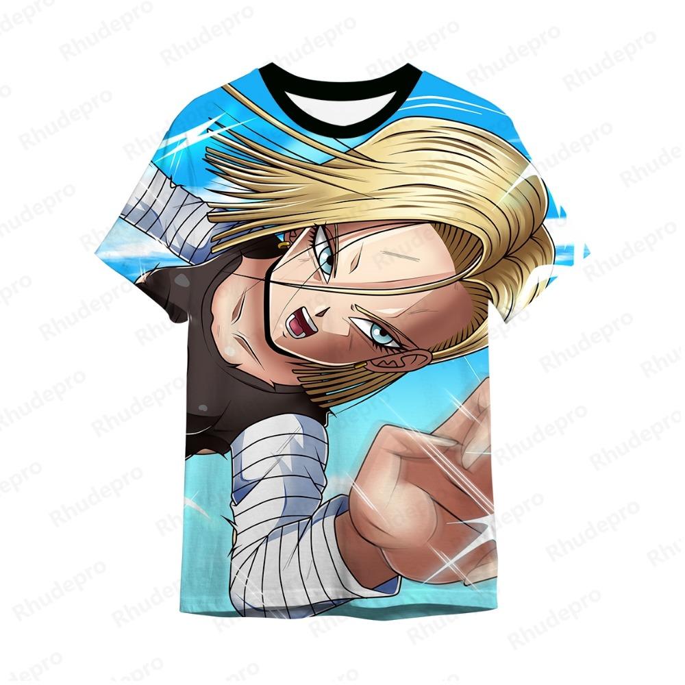 Herren 3D-gedruckt Cartoon Anime Dragon Ball Sommer Harajuku Goku Kleidung Super Saiya Kurzarm