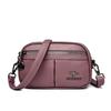 A Fashionable Single-shoulder Bag with Multiple Zippers and A Crossbody Bag for Middle-aged Mothers