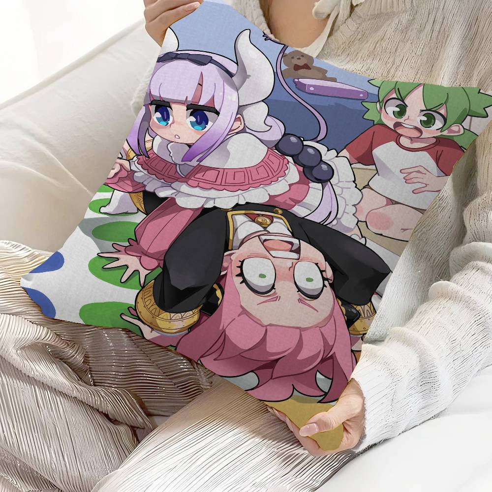 Miss Kobayashis Dragon Maid Cm Cushion Cover Pillow Cover Decor Pillowcase Home Pillowcase for Couch Pillow