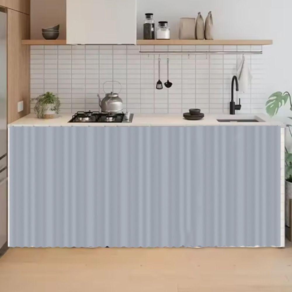 Dustproof Cloth Cupboard Curtain Self-Adhesive Bookcases Curtains Kitchen Cabinet Curtain  Kitchen