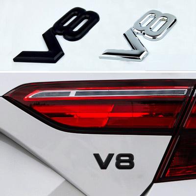 Metal Chrome V8 Vntage Car Auto Trunk Tailgate Rear Emblem Badge Decal Sticker