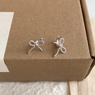 Bow Earrings Korean Fashion Versatile Stud Earrings Trendy Earrings for Girlfriend Gifts
