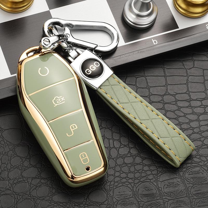 BYD Car Key Cover: Compatible with Qin PLUS, Tang DMI, Dolphin, E2, Song Pro, QinHan EV, E6, and Yuan Models.