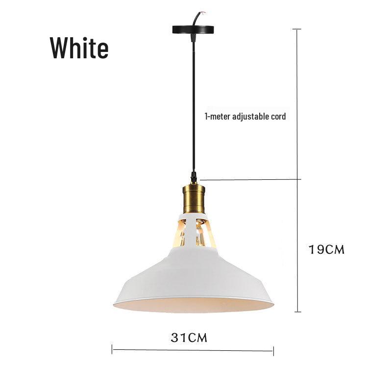 Retro Wrought Iron Single Head Chandelier Pendant for Restaurants, Bars, Cafes, and Stores