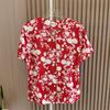 New Arrival Shirt Short Sleeve Tops Women's Loose Plus Size T-shirt Summer Silk Small Shirt Middle-Aged Mother Wear Floral T