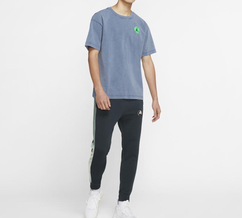 Jordan T Shirt Men's Deep Sea Blue CW0827-414
