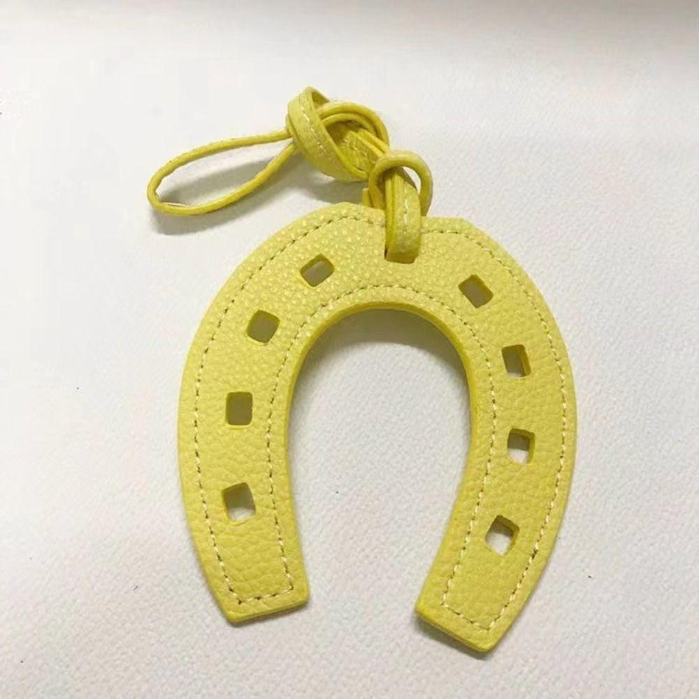 10 Colors Women And Girls PU Leather Horse Hoof Horseshoe Keychain Handbag Holder Charm Bag Purse Accessories for handbags