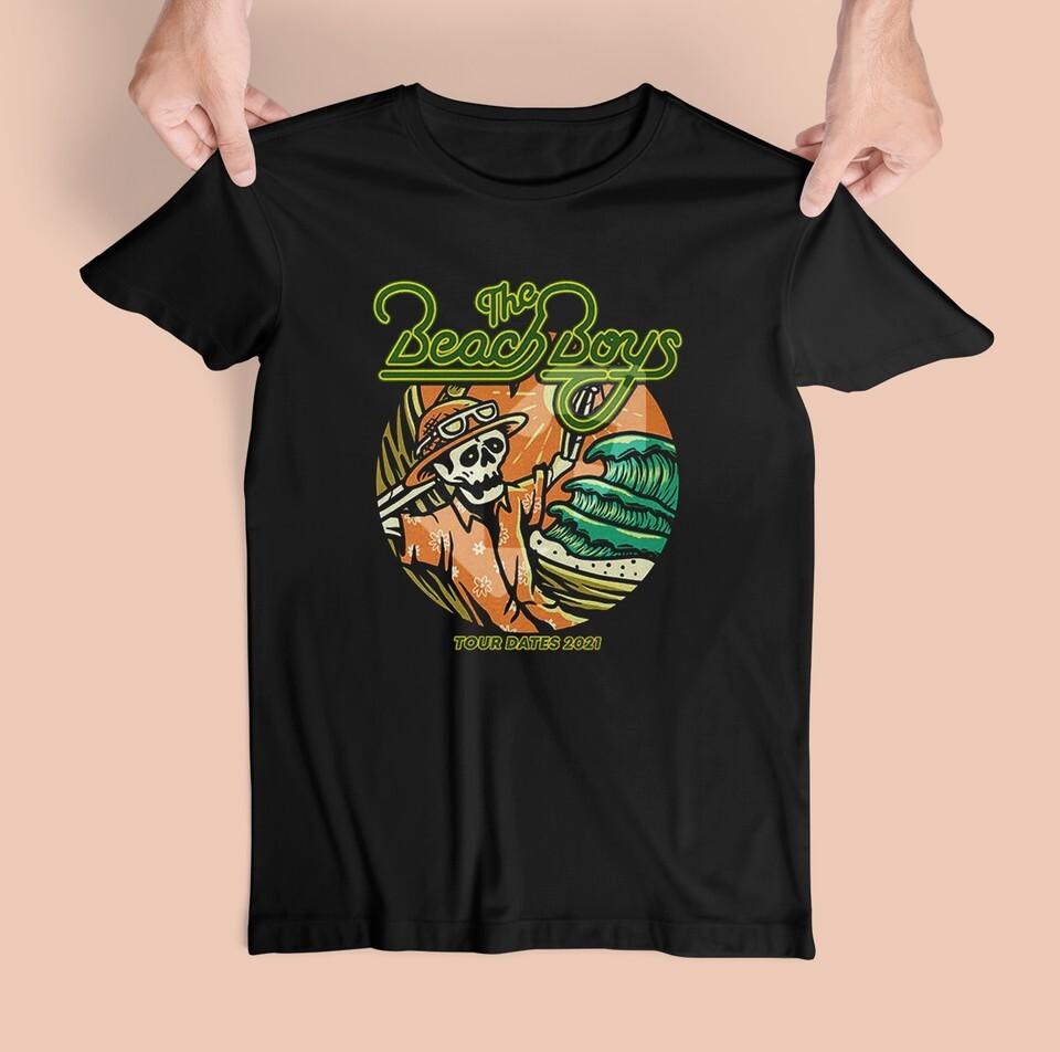 

The Beach Boys Tour Dates Short Sleeve Black All Size Men Women Shirt Unisex T-Shirt XXXL