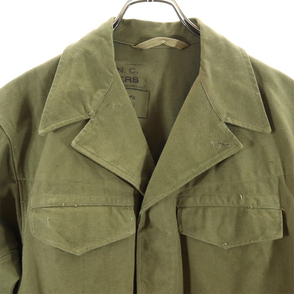 FRENCH ARMY 40s M47 1st Cotton Twill Military jacket khaki Men's Used