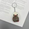 Mini Mink Fur Yellow Duck Keychain Plush Chick Couple Pendant Bag Phone Chain Charm