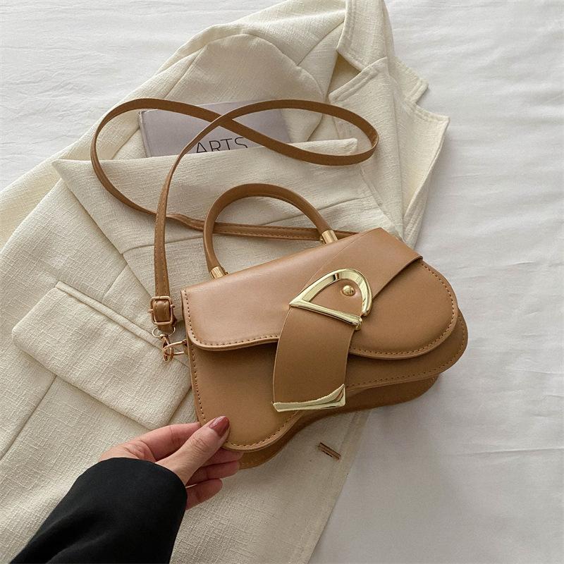 

Винтажная сумка через плечо, модная повседневная сумка через плечо, простая и модная сумка из искусственной кожи для женщин хаки