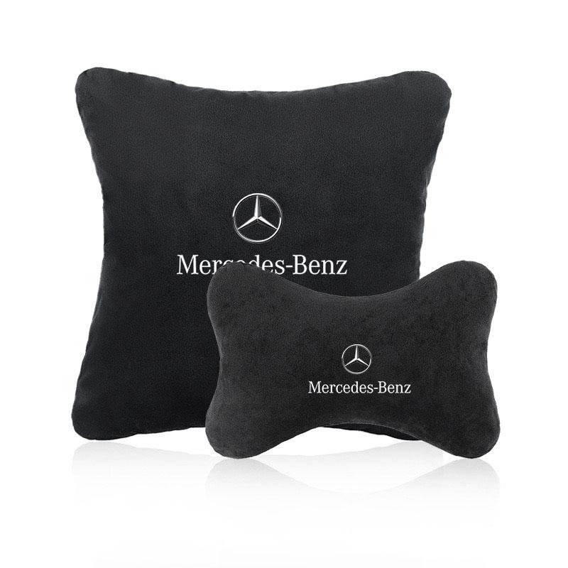 Car Seat Headrest Auto Lumbar Pillow for Mercedes Benz AMG Smart W205 C300 W203 W206 W108 W124 W126 W140 W168 W169 Accessories
