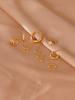 10pcs Retro Fashion Cube Zirconia Clover Star Earclip Hip Hop Women's Earrings Party Ball Jewelry