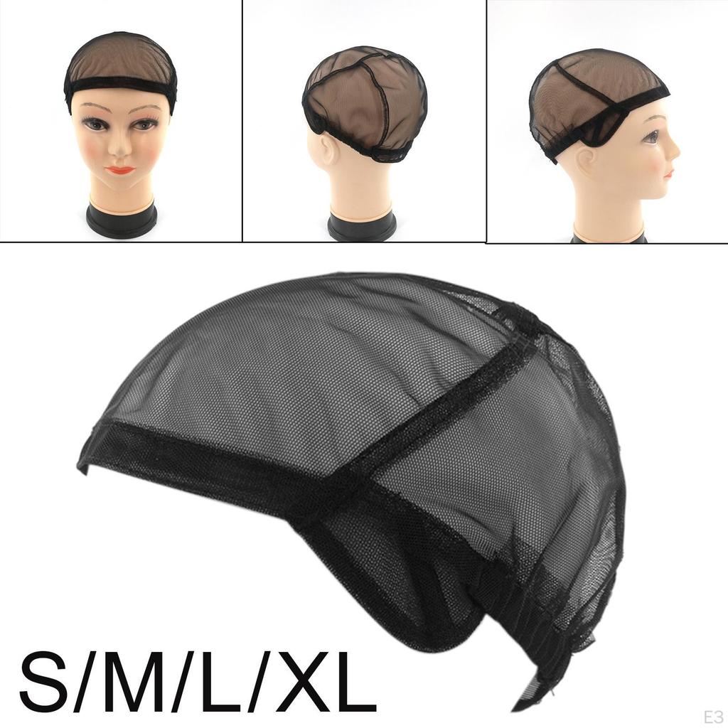 Kappen Haarnetz Schwarzes Netz für Damen Mädchen Elastisch Leicht Bequem Verstellbar
