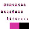 24Pcs Artificial Nails Y2K Style Pink Polka Dot Heart Design Fake Nails Short Square Shape For Party Gift