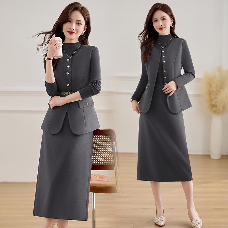 Conjunto de Camisa, Chaleco y Falda Slimming para Mujer Primavera 2025