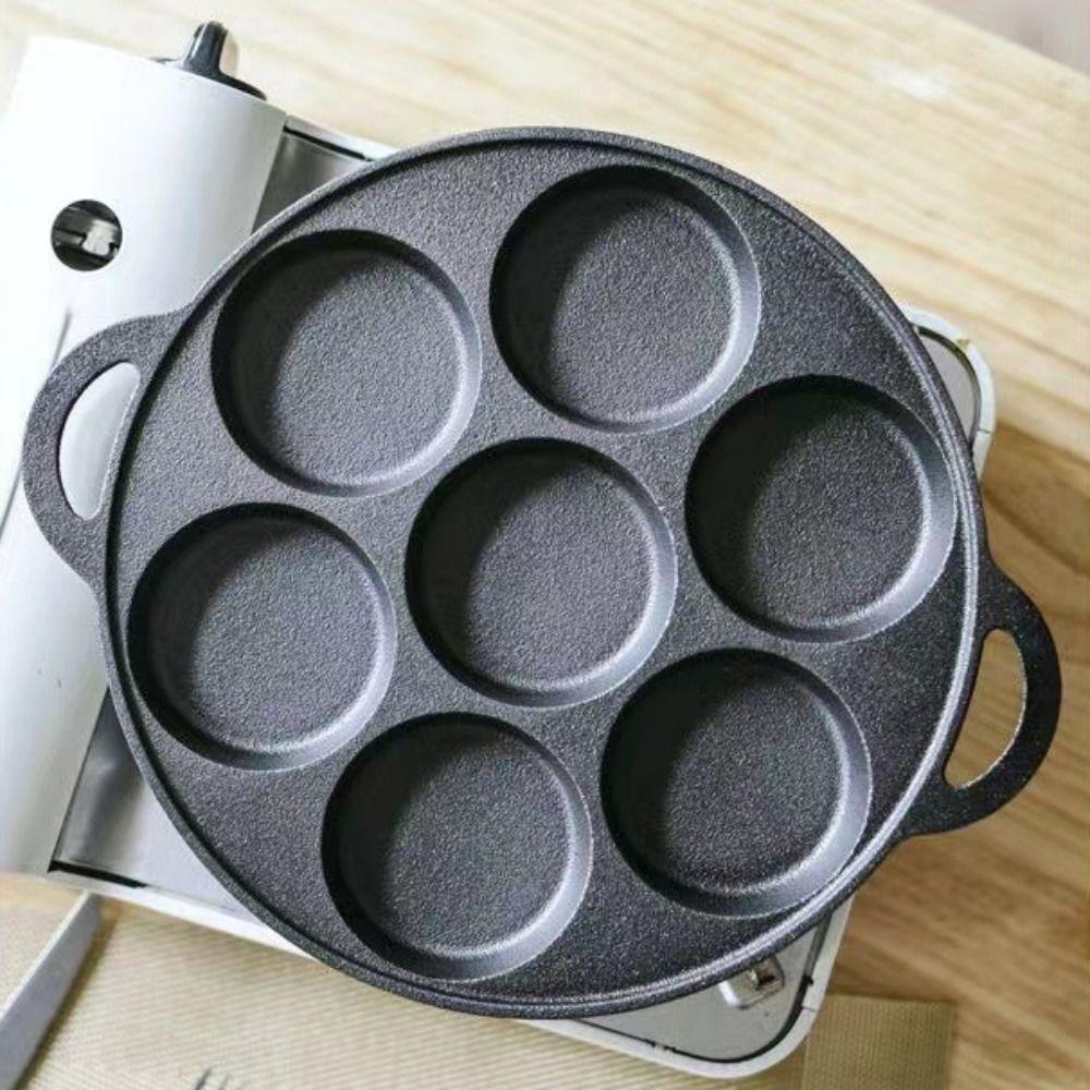 Non-Stick Fried Eggs Pot Efficient Kitchen Frying Pan Cookware 7 Hole Omelette Pan  Commercial