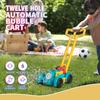 12 Holes Lawn Mower Automatic Bubble Machine Cart Lights Hand Trolley Soap Bubble Blowing Outdoor Kids Toys Walker Game Gifts