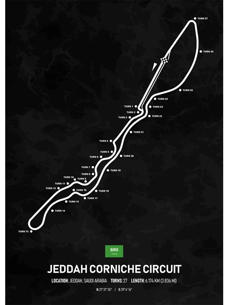 Tekstura toru wyścigowego F1 kalendarz sezonu 2023 plakaty ścienne drukowany obraz obraz na płótnie malarstwo do salonu Home Decor