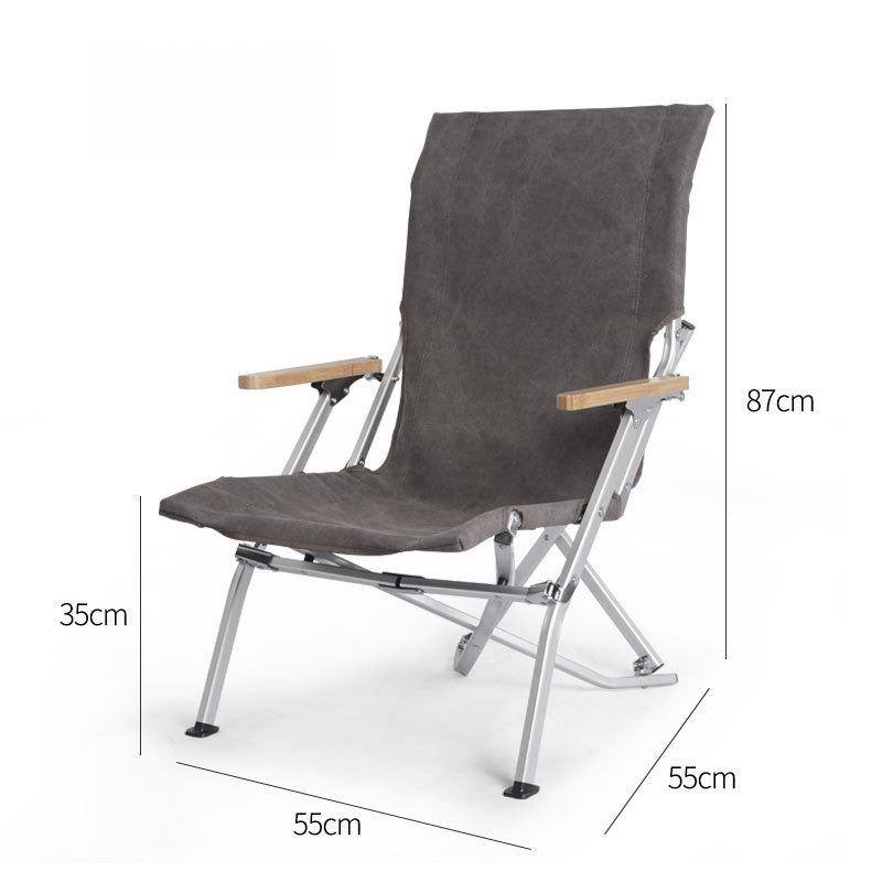Aluminum Alloy Sea Dog Chair Foldable Portable High Back Recliner for Fishing Camping Outdoor Activities