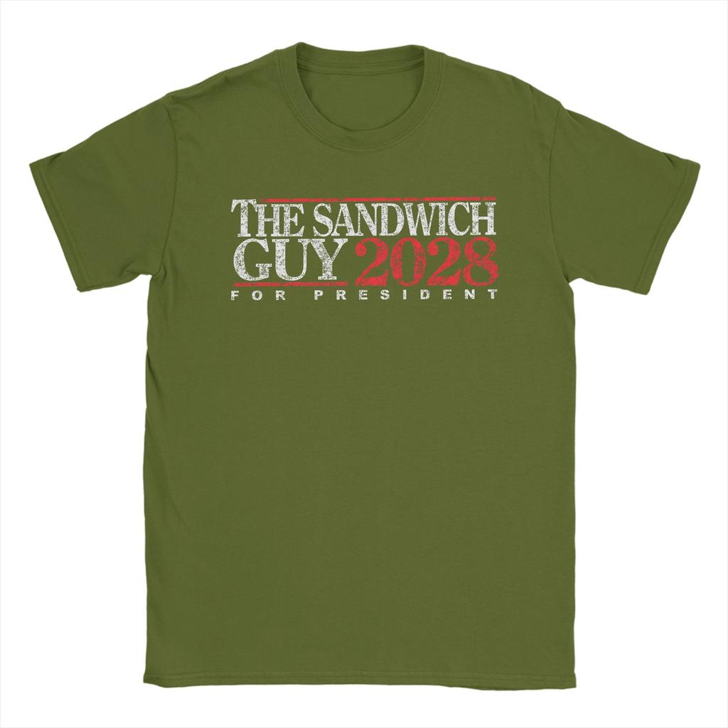 Dc Sandwich Guy Men's T Shirts  Cool Tees Short Sleeve Round Neck T-Shirt 100% Cotton Plus Size Clothes