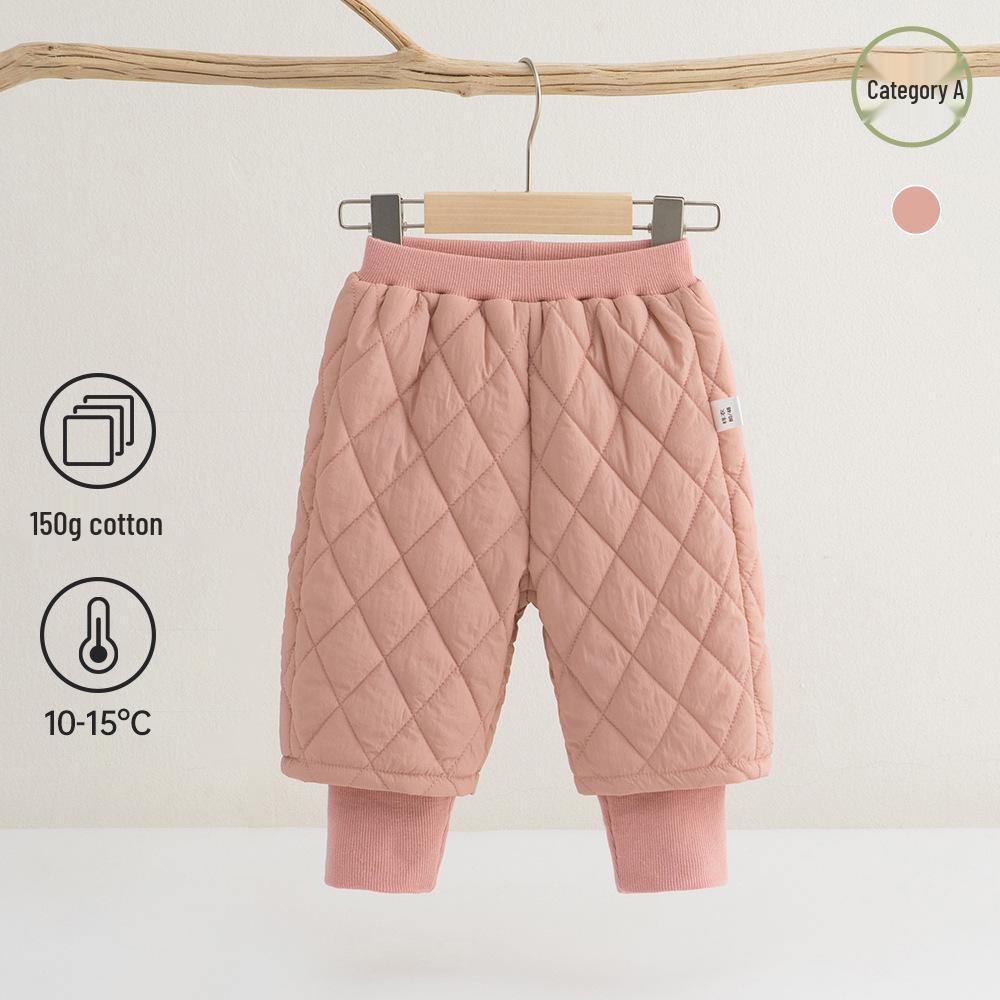Colorful Warm Fleece Cotton Baby Pants: Waterproof, Padded, Elastic Cuff for Autumn & Winter