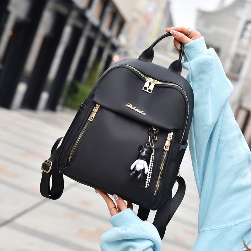 Schoolbag Women's Backpack New Trendy Oxford Cloth Backpack Large Capacity Anti-splashing Travel Shoulder Bag Student School Bag