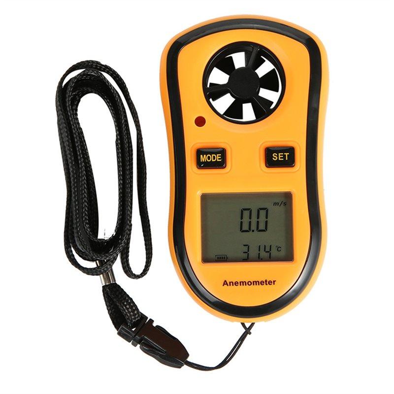 CYCLI-Wind Speed And Temperature Meter GM8908 Digital Anemometer Handheld For Outdoor Test Navigation Weather Gauge Tester 1Pc