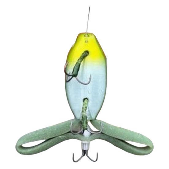 

5CM Topwater Frog Bait with Propeller Feet Silicone Bionic Frog Artificial Swimbait with Hooks Freshwater Saltwater Trout Bass Fishing Accessories 1pc