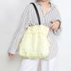 Borsa casual in tessuto plissettato, Borsa a spalla singola di grande capacità, Borsa da pendolare di nicchia con coulisse, Borsa tote