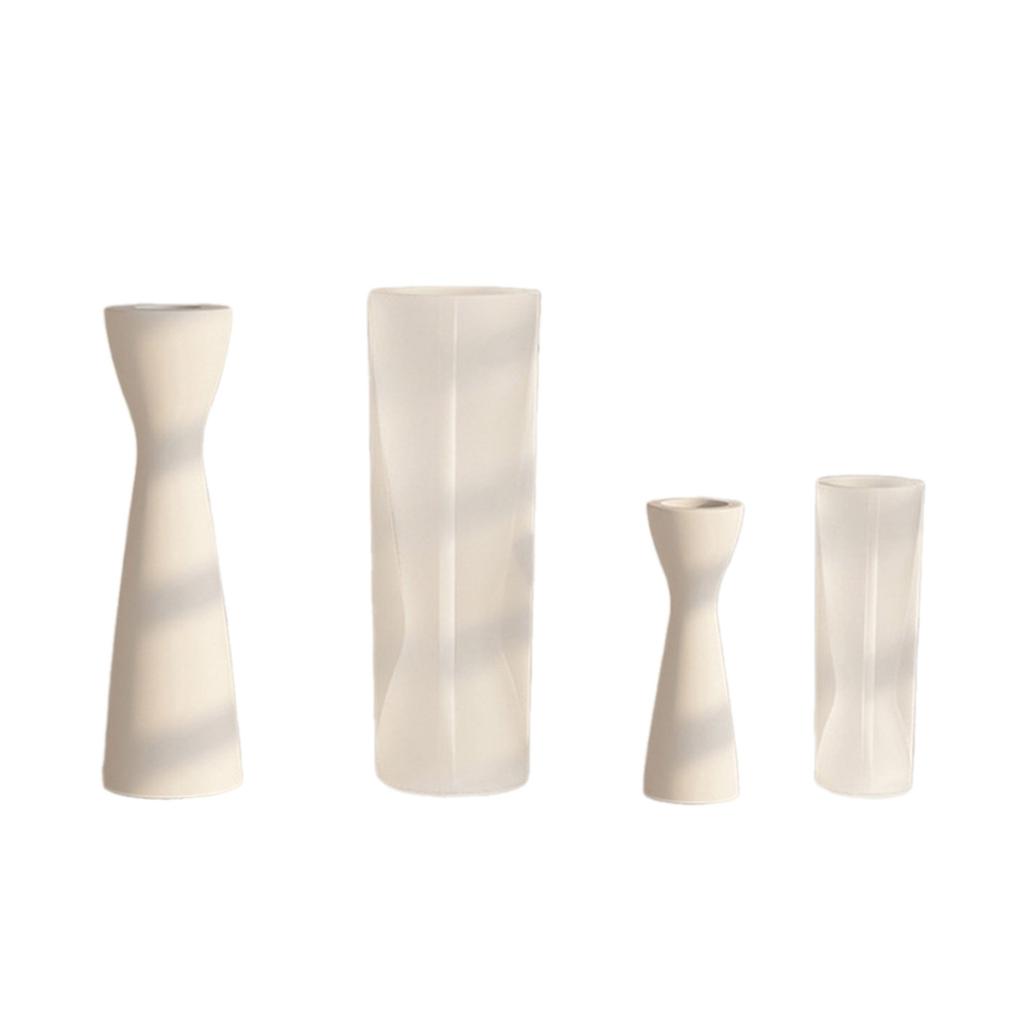 Epoxy Resin Mold Handmade Candle Holder Silicone Mould Geometric Candlestick Mold DIY Plaster Crafts Table Ornament