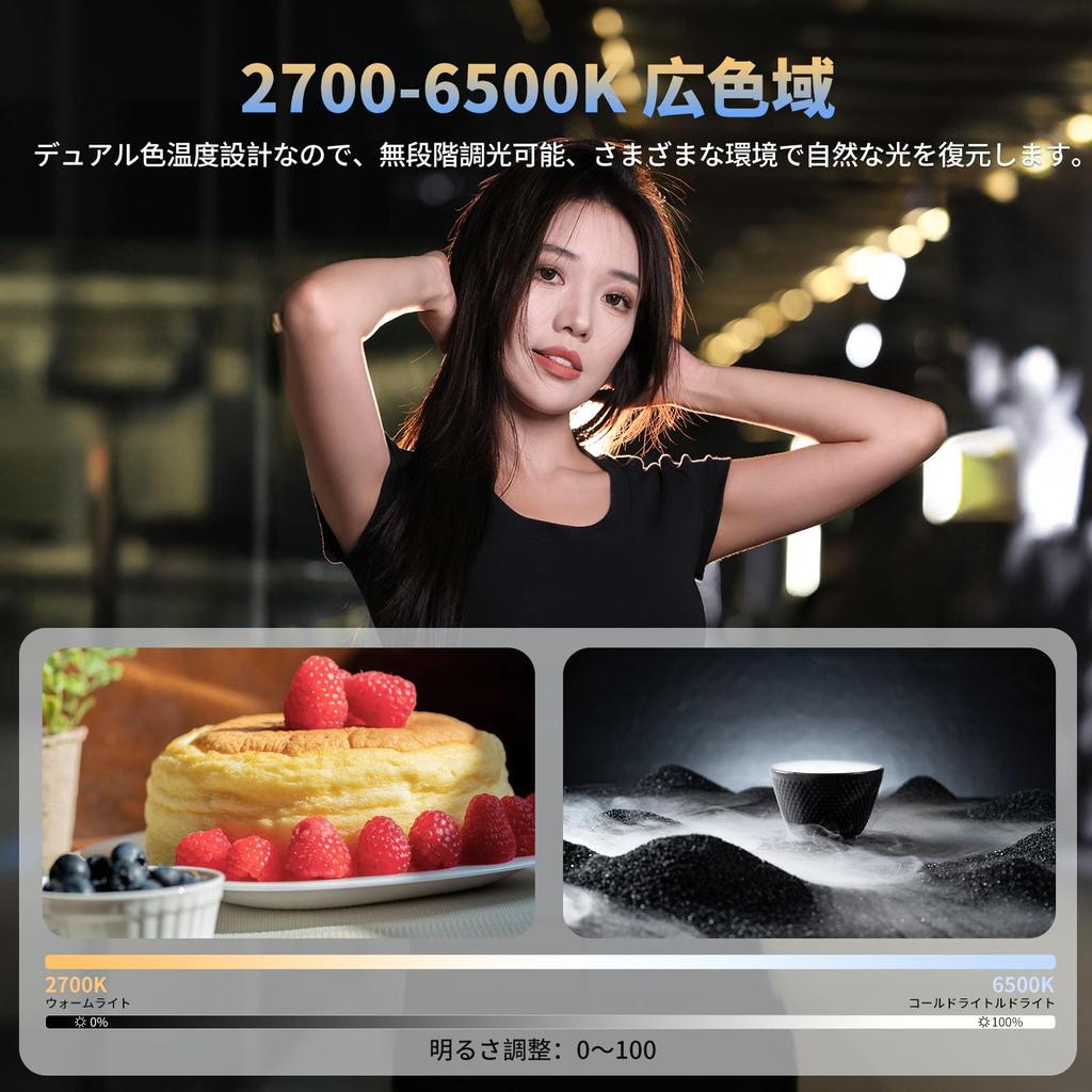 Ulanzi UA12 12W LED Video Expanding LED Dual Color Temperature Stepless Fill CRI 12 Scene 2500mAh Magnetic Tube Easy Storage Bag Ideal for Live