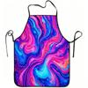1pc Colorful Abstract Galaxy Swirl Print Apron, Durable And Easy To Clean, Adjustable Waistband, Polyester Material, for Kitchen Cooking, Gardening, O
