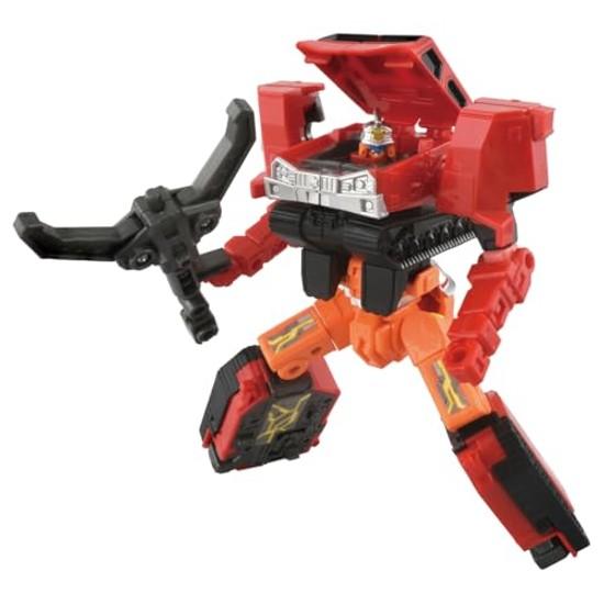 Takara Tomy Tomica Job Labor TJBDX Hyper Rescue Braver Red Salamander Super Ambulance DX Set Mini Car Toy ages 3 up.