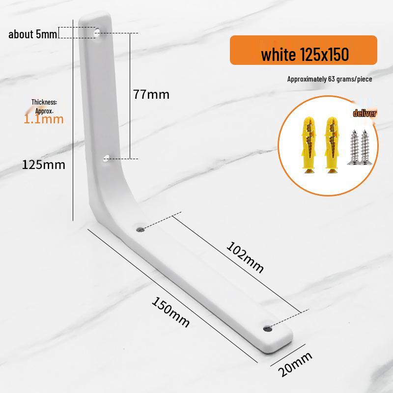 Stainless Steel Curved Wall-Mounted Triangular Shelf Bracket
