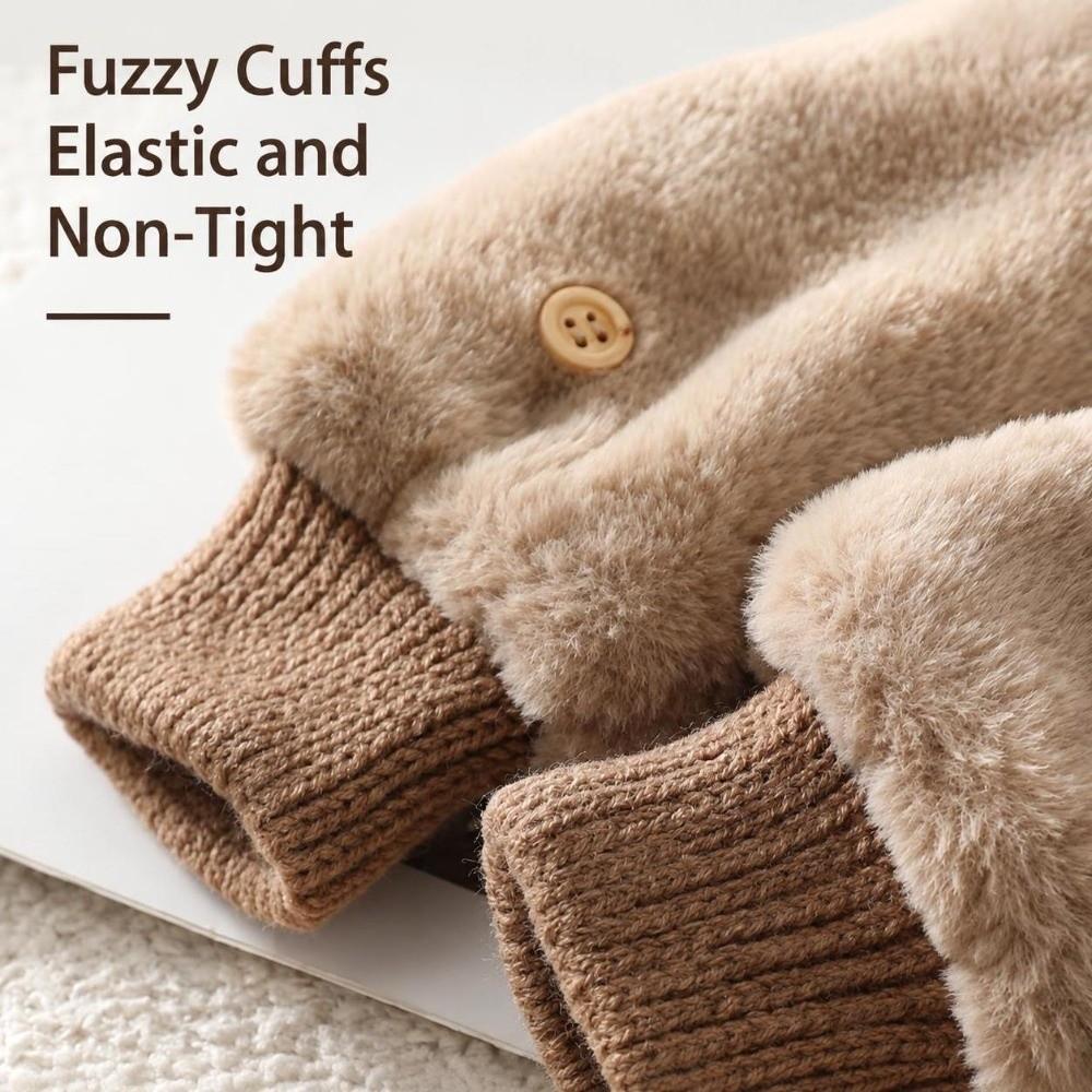 Warm Fingerless Mittens Fingerless Winter Gloves New Plush Gloves Cold Weather