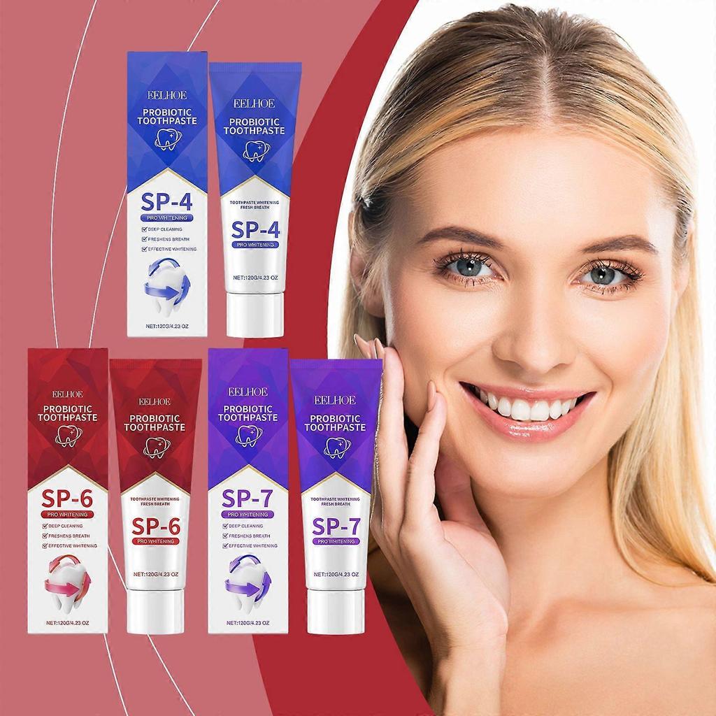Probiotic toothpaste cleans odor and dirt, protects teeth, cleans teeth, protects teeth, a