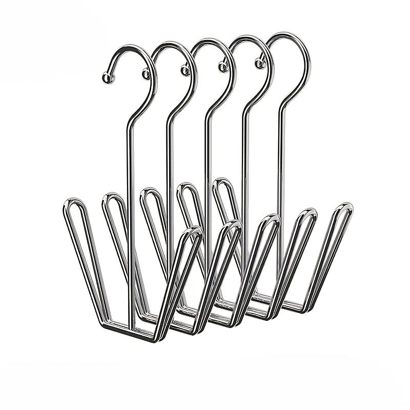 Stainless Steel Shoe Rack, Multi-Functional Shoe Rack with Double Hook Design, Shoe Drying Rack for Dehumidifying Hanging Shoes