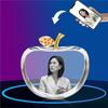 LED Heart-Shaped 3D Crystal Photo Engraving - DIY Laser Engraved White Crystal