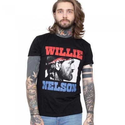 Willie Nelson Unisex-Erwachsene Stare Baumwoll-T-Shirt