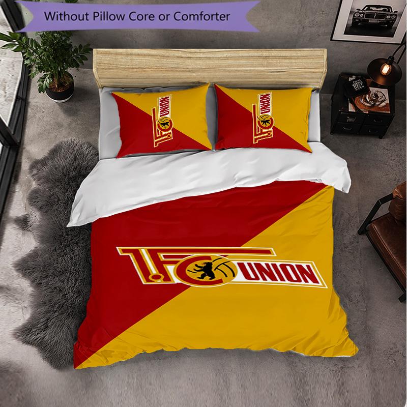 Union Berlin FC Themed Bedding 3Pcs Duvet Cover Set Decorative Bed Linen For Teen Room Home Decoration