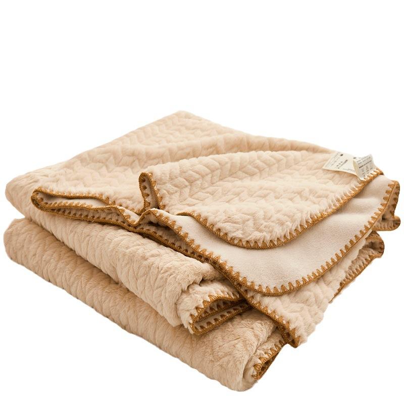 Wheat Rabbit Plush Blanket Spring and Autumn Double Machine Washable Cover Blanket Children's Dormitory Single Blanket