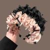 Fashion Sweet Bow Ribbon Hair Hoop Fold Toothed Simple Headband High Cranial Top Design Korean Style Headband Hair Accessories