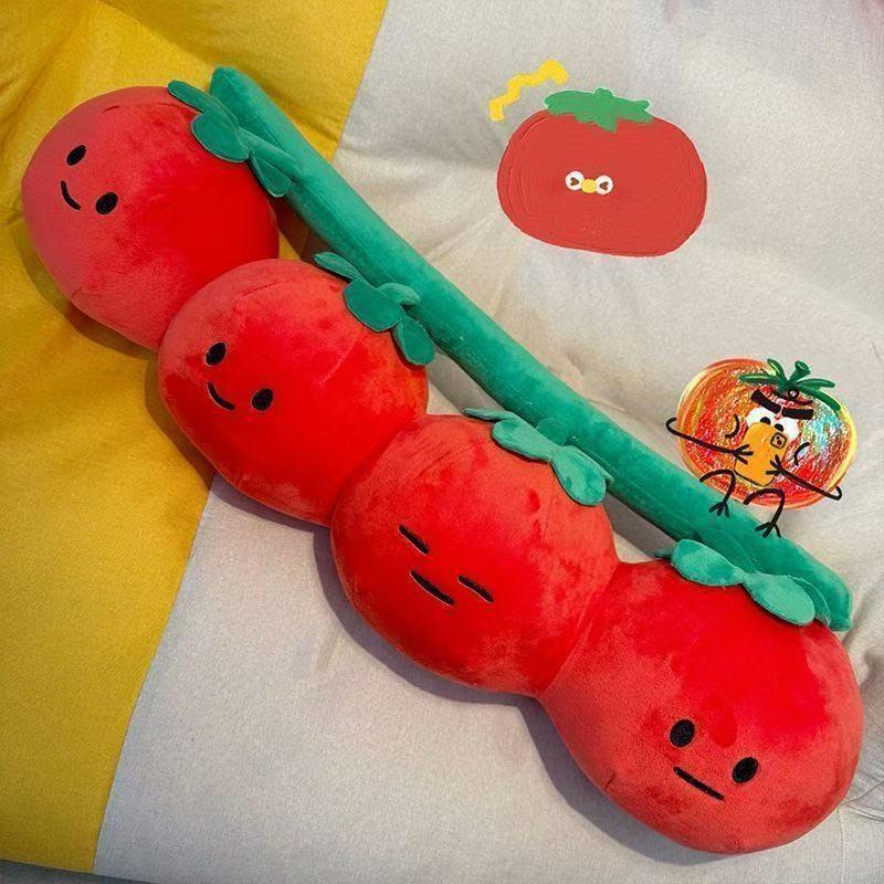 

Sam Doll Tomato Plush Pillow - Long Strip Sofa Ornament for Women