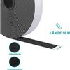 Bande scratch adhésive double face - ANNEFFLY - 10 m x 20 mm - Adhésion extra-forte - Sans résidu - Noir